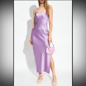 SAMSOE lavender silk gown